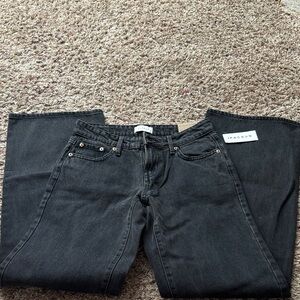 PacSun Women's Black Straight Leg Jeans